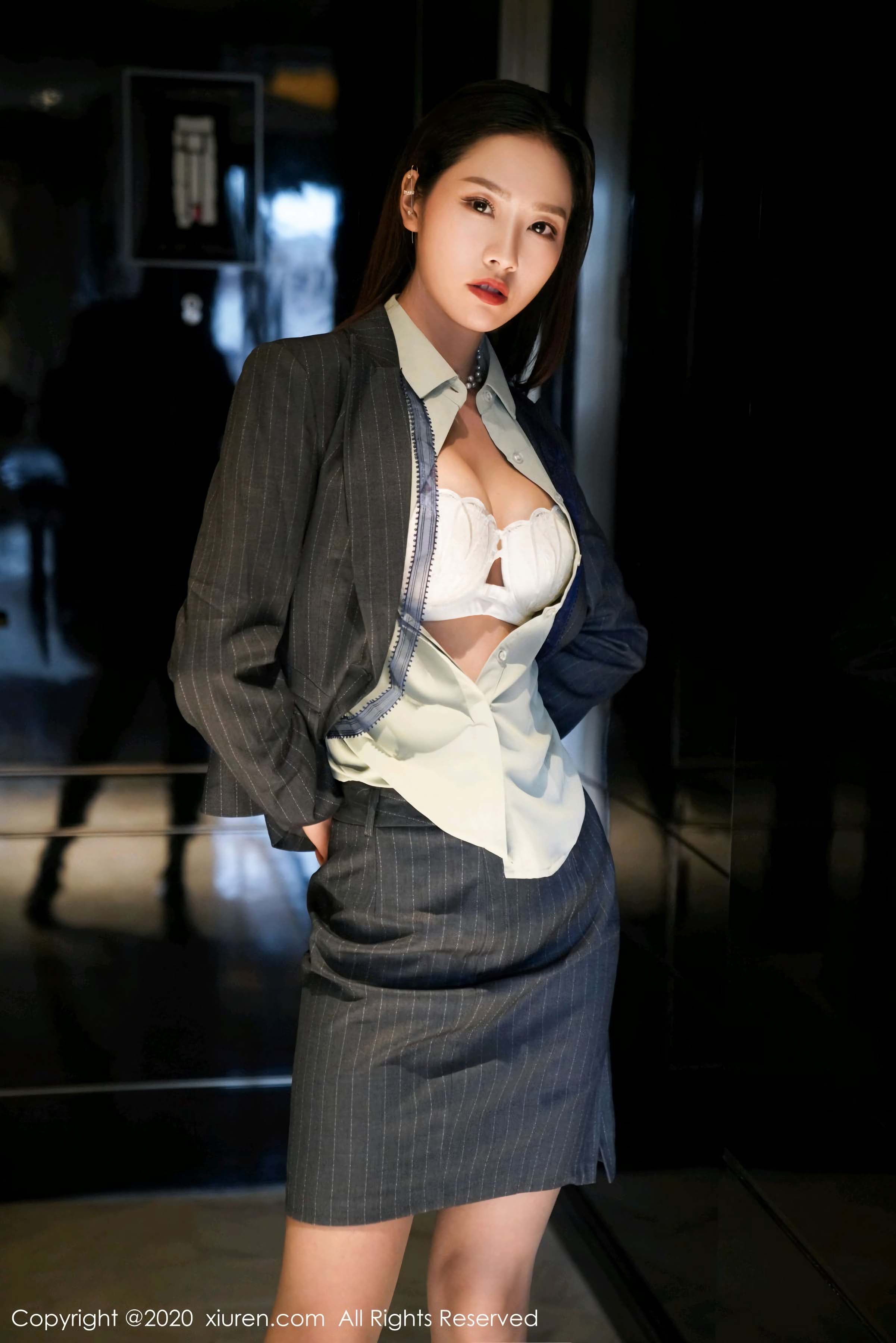 2020.09.21No.2579方子萱职场秘书OL制服装扮插图1